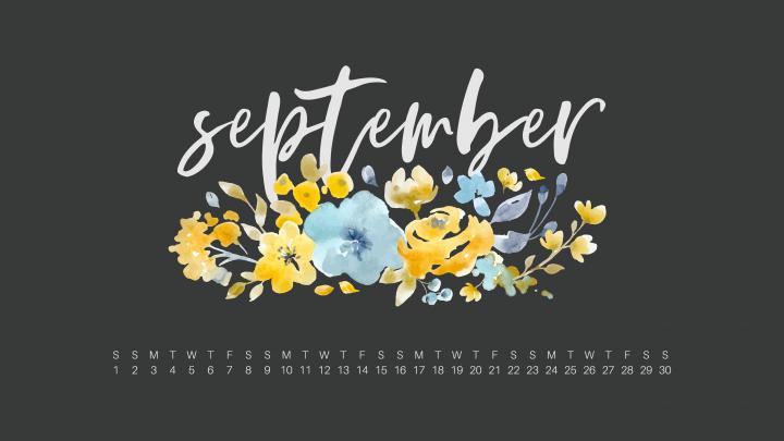 Free download September 2018 Desktop Calendar Wallpaper UpperCase 