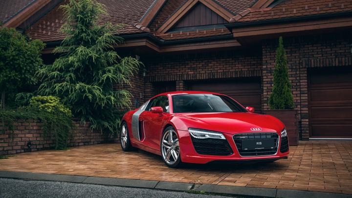 Audi R8 Red Car House Garage Wallpaper 1920x1080 Full - CityConnectApps