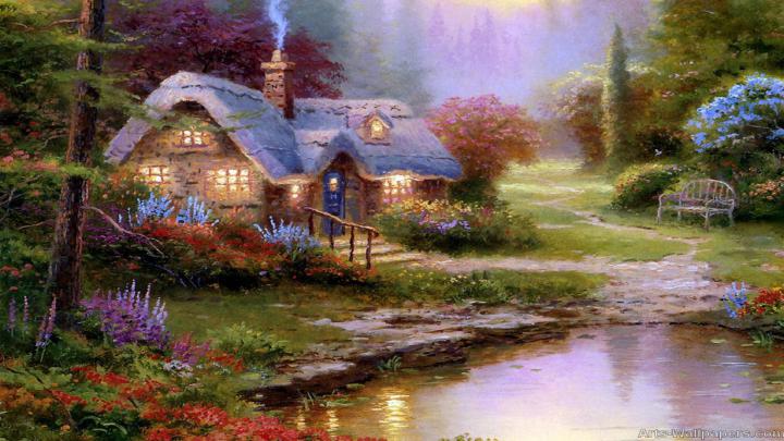 Thomas Kinkade Fall Wallpaper 1920x1080 -