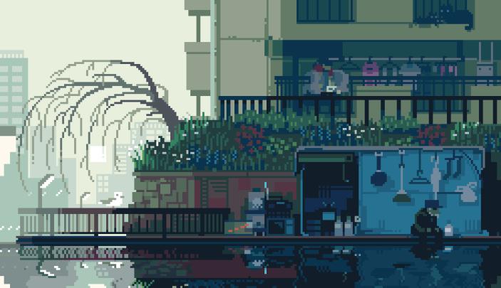 Aesthetic Pixel Art Gif Wallpaper Japan - Sticker Picture