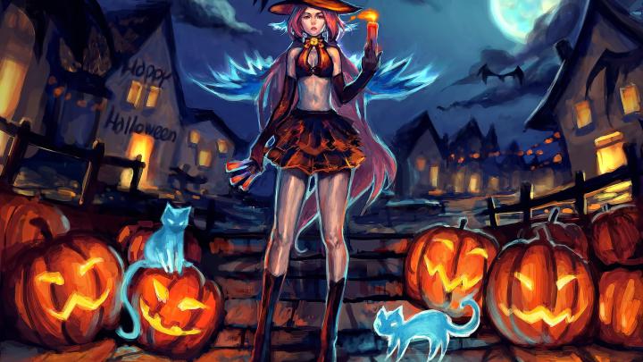 13+ Anime Halloween Wallpaper 1920x1080 - Baka Wallpaper