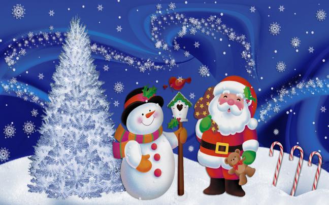 Merry Christmas tree free download wallpaper