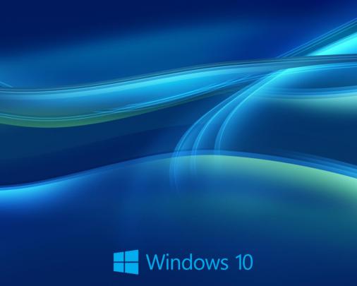 Free download Windows 10 Wallpaper HD in Blue Abstract with New Logo HD 