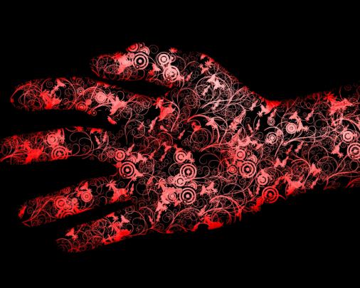 Free download Download Wallpaper 1920x1080 red black hand flowers Full 