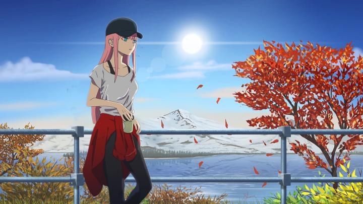 1920x1080 Zero Two Darling In The Franxx Fanart Laptop Full HD 1080P HD 