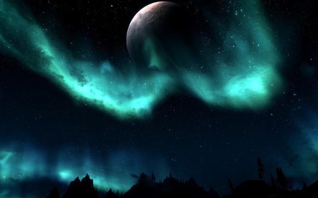 Free download Skyrim NightSky Lights Desktop Wallpaper [1600x900] for 