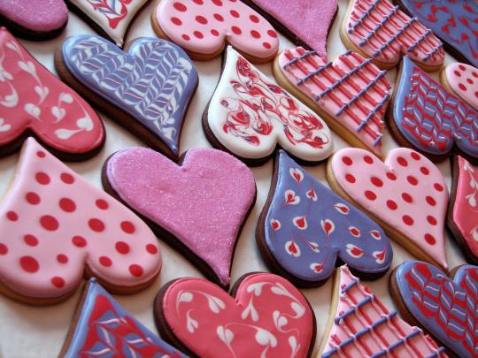 heart, Cookies, Pink, Icing, Valentine\u0026s Day HD Wallpapers \/ Desktop 