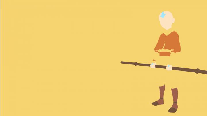 Avatar: The Last Airbender, Aang, Orange background Wallpapers HD 