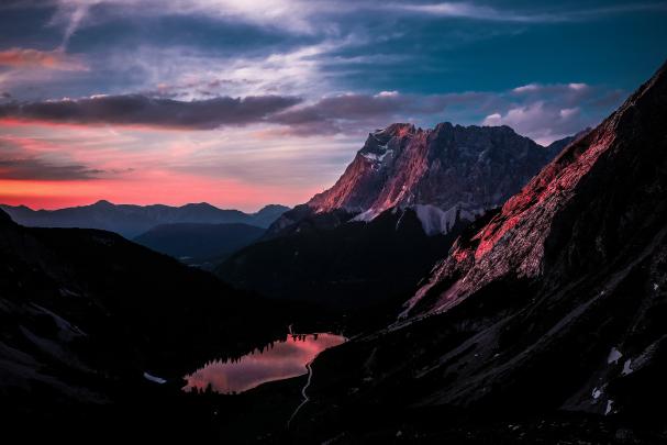3840x2160 Long Mountain Ranges Landscape Orange Dark Sky 5k 4k HD 4k 