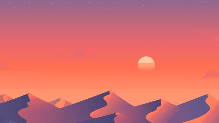 Minimalist Wallpaper Desert - 2560x1440 - Download HD Wallpaper 