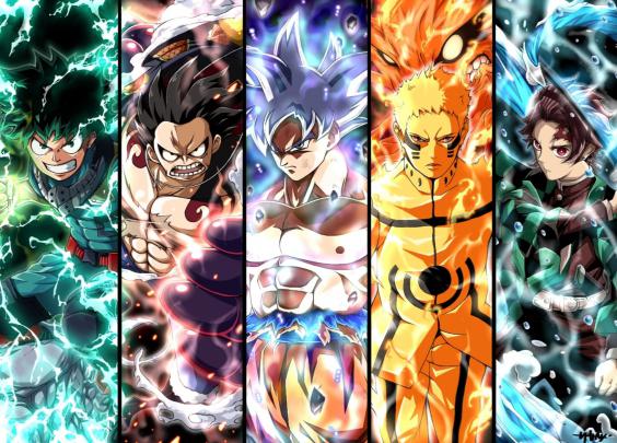 Anime wallpaper, Crossover, Demon Slayer: Kimetsu no Yaiba, Dragon Ball 