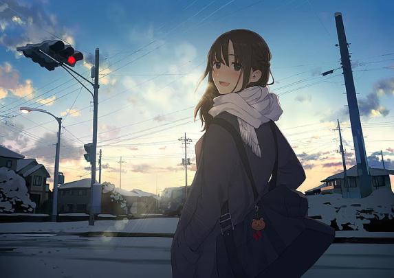 Wallpaper Chill Anime : Anime Clouds 1920x1080 Scenery Wallpaper Anime 