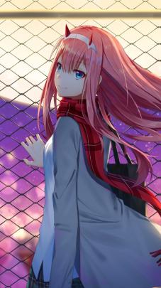 Zero Two Wallpaper Iphone - Darling In The Franxx Zero Two Hiro Cute 