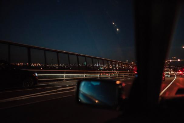 Aesthetic Wallpaper \u2022 Vehicle on road near other vehicles \u2022 Wallpaper 
