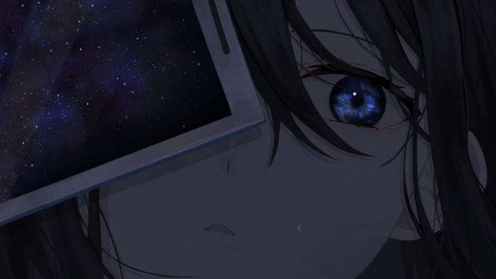 Very sad girl with a smartphone 4k - anime live wallpaper #34272 