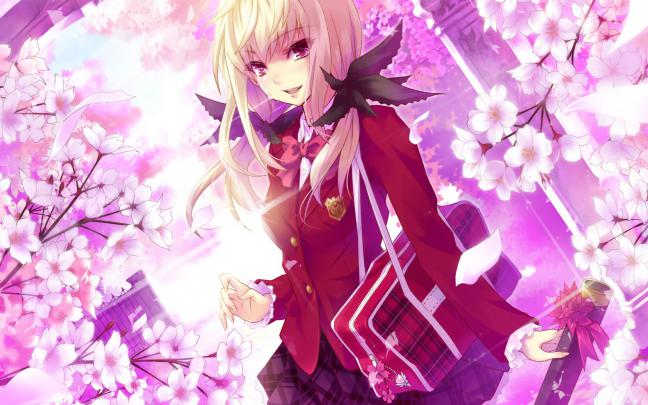 Purple anime wallpaper - SF Wallpaper