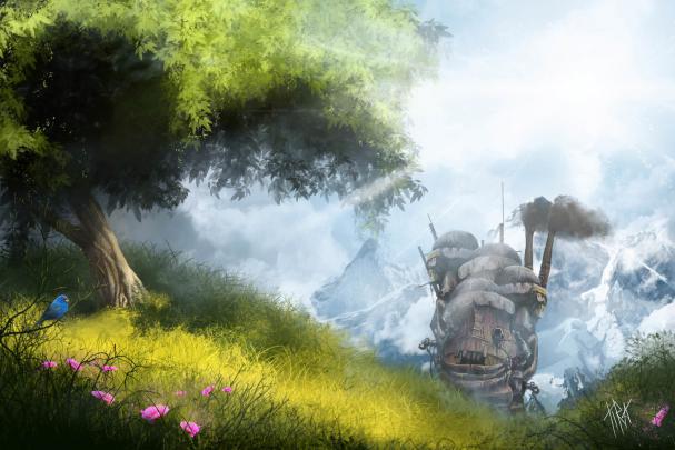 Howl Moving Castle HD wallpaper