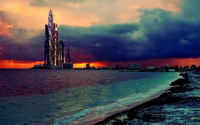 sci fi, Futuristic, City, Cities, Art, Artwork Wallpapers HD \/ Desktop 