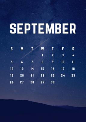 September 2021 Calendar Desktop Wallpaper