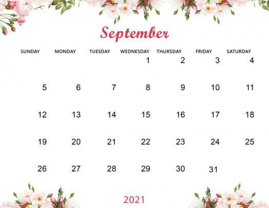 Cute September 2021 Calendar Desktop Wallpaper - Mycalendarlabs