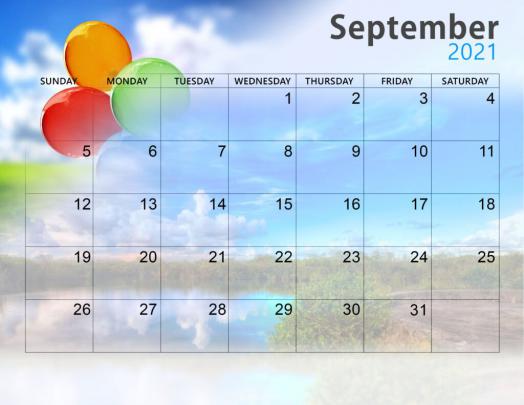 Cute September 2021 Calendar Desktop Wallpaper - Mycalendarlabs