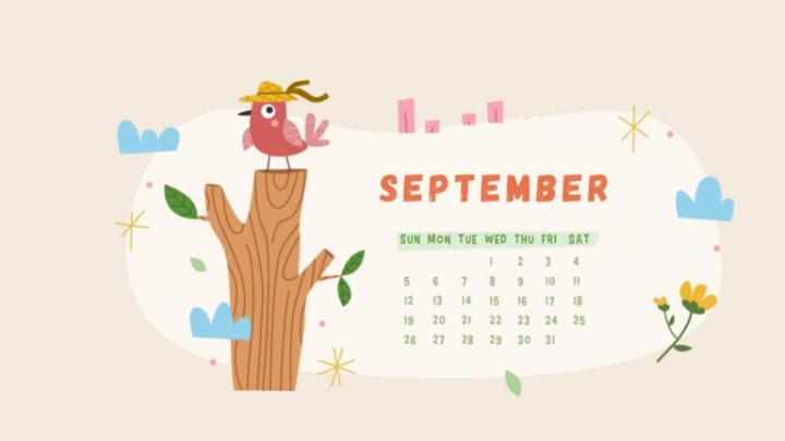 September 2021 Calendar Desktop Wallpaper