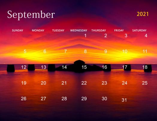 Cute September 2021 Calendar Desktop Wallpaper - Mycalendarlabs