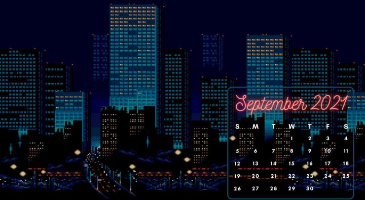 Free September 2021 Calendar Desktop Wallpaper