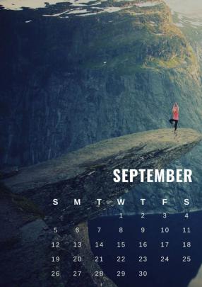September 2021 Calendar Desktop Wallpaper