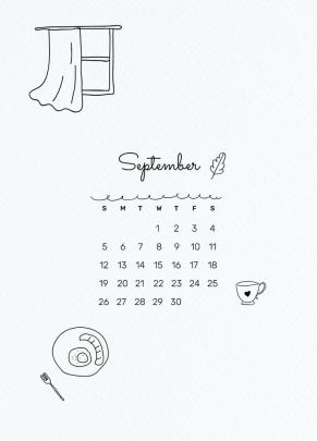 Download premium vector of September 2021 printable templatevector 