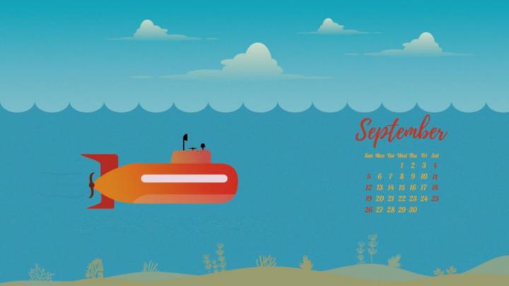 September 2021 Calendar Desktop Wallpaper