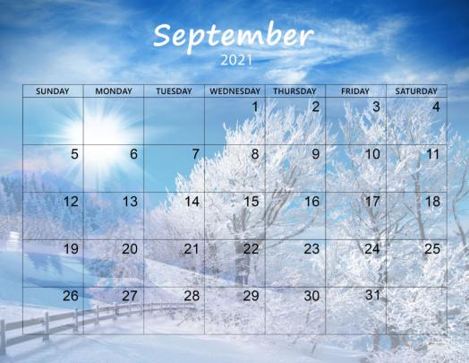 Cute September 2021 Calendar Printable Wallpaper - Mydailycalendars in 