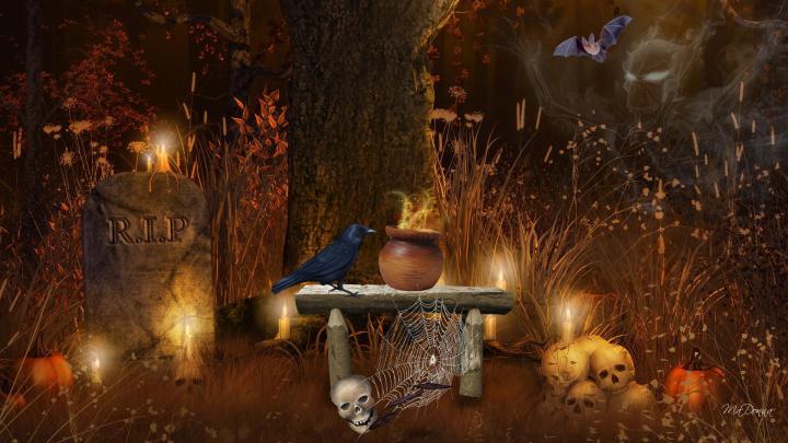 Halloween Spirits HD desktop wallpaper : Widescreen : High Definition 