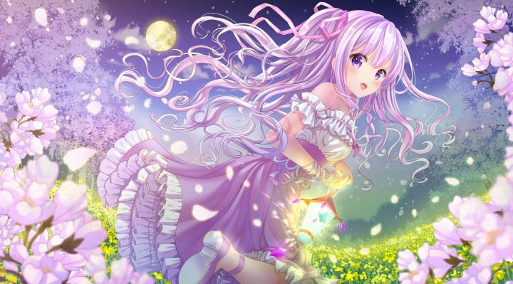 4k Anime Wallpaper Purple