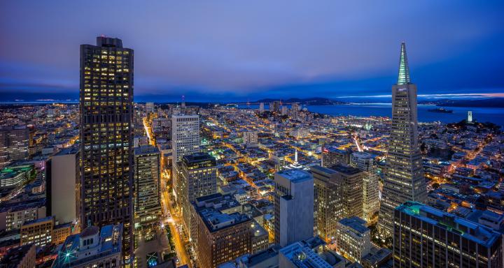 san, Francisco, California, Night, City, Panorama, Buildings Wallpapers 