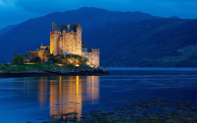 united, Kingdom, Scotland, Dornie, Night, Water, Castle, Lights, Light 