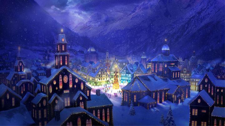 Christmas Village Square HD Wallpaper \u00bb FullHDWpp - Full HD Wallpapers 