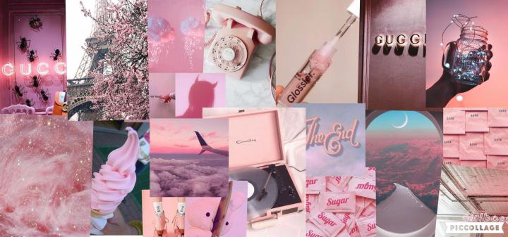 Girly Things Collage Aesthetic Desktop Wallpapers