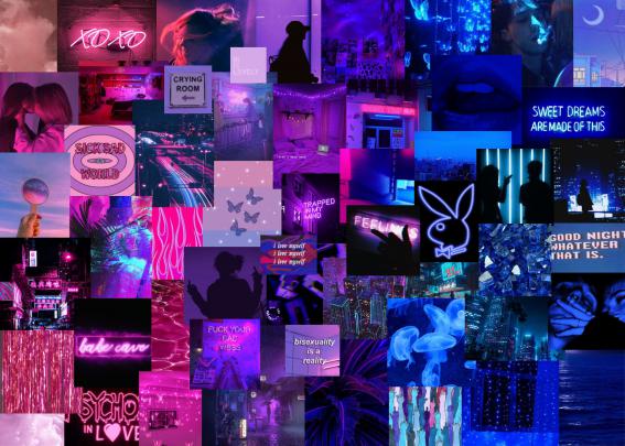 Purple Laptop Collage Wallpapers