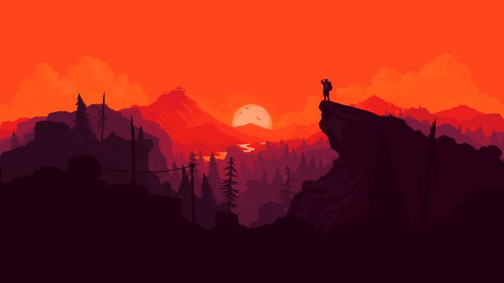 wallpaper for desktop, laptop | au35-nature-sunset-simple-minimal 