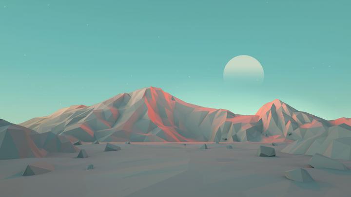 Mark Kirkpatrick, Illustration, Mountains, Minimalism, Low poly 
