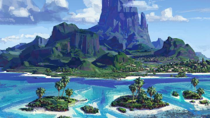 wallpaper for desktop, laptop | aw12-sea-anime-paint-summer 