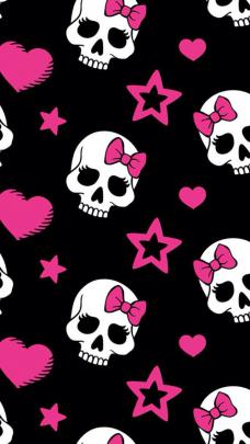 Girly Emo Skull Wallpaper - Wallpaper HD New