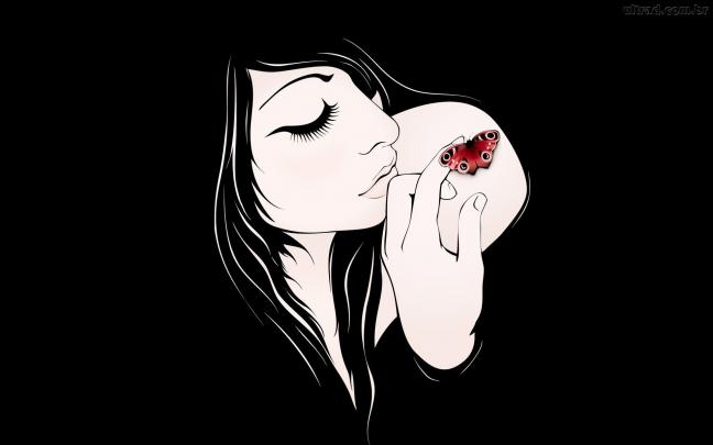 dark, Emo, Goth, Butterfly, Mood, Girl, Sad Wallpapers HD \/ Desktop and 