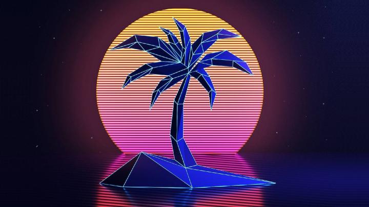 1920x1080 VHS, Palm trees, 1980s, New Retro Wave, Retro style, Vintage 