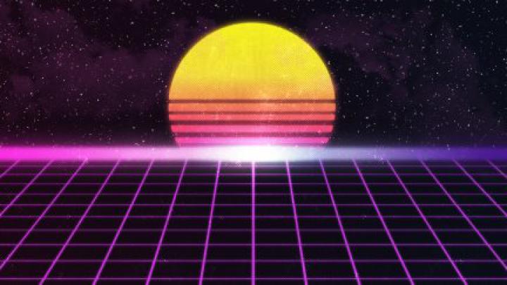 New Retro Wave, Retro style, artwork, grid, Digital Grid, vector, CGI 