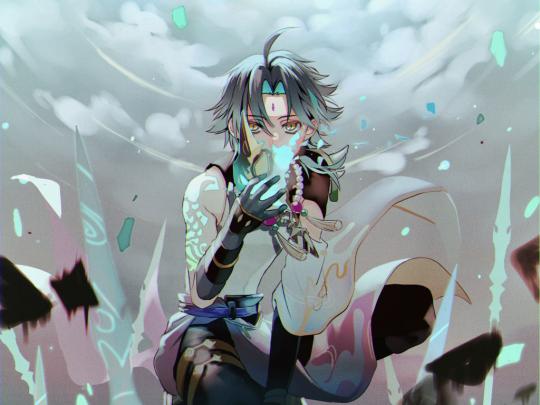 Desktop wallpaper anime, genshin impact, online game, character xiao 