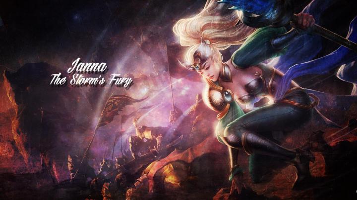 Cool desktop wallpaper of League of Legends, photo of Janna, lol 