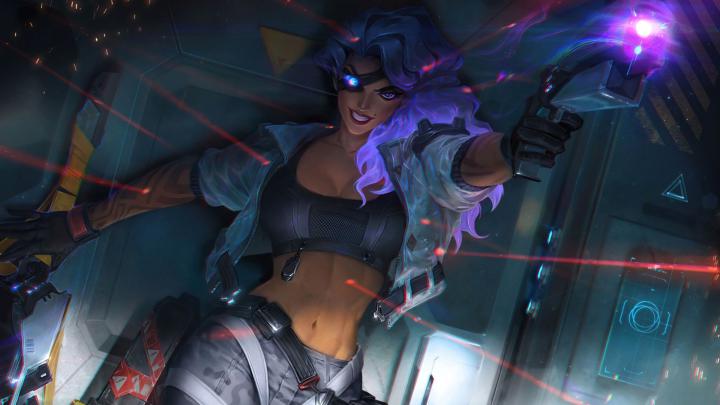 Desktop wallpaper samira, gunner, video game, league of legends, hd 