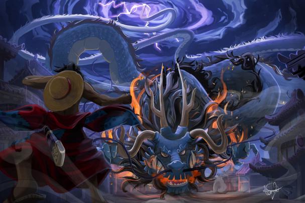 One Piece wallpaper, Kaido (One Piece), Monkey D. Luffy \u2022 Wallpaper For 